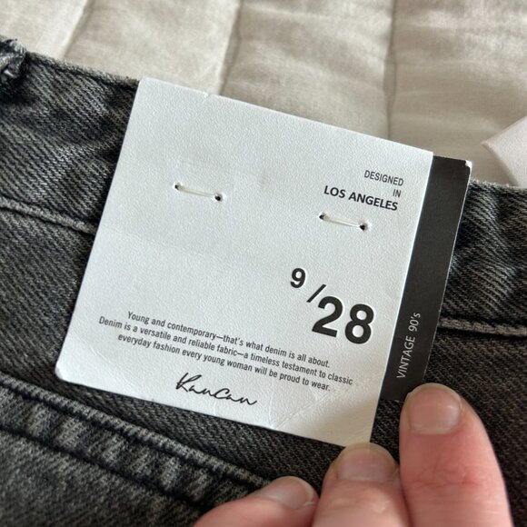NWT KanCan Grey Black Distressed Shorts Size 9/28 - Picture 7 of 8